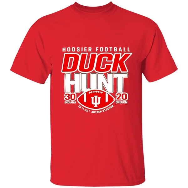 Indiana Hoosiers Beat Oregon Ducks Football Duck Hunt 30 20 2025 Shirt - Image 6