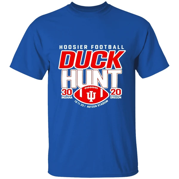 Indiana Hoosiers Beat Oregon Ducks Football Duck Hunt 30 20 2025 Shirt - Image 7