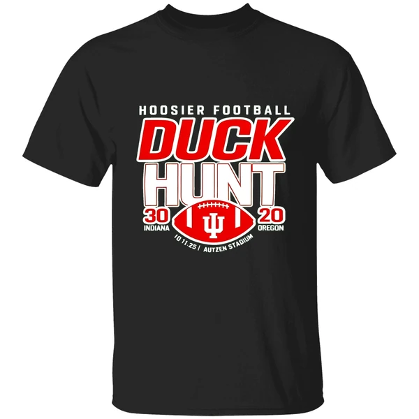 Indiana Hoosiers Beat Oregon Ducks Football Duck Hunt 30 20 2025 Shirt - Image 9