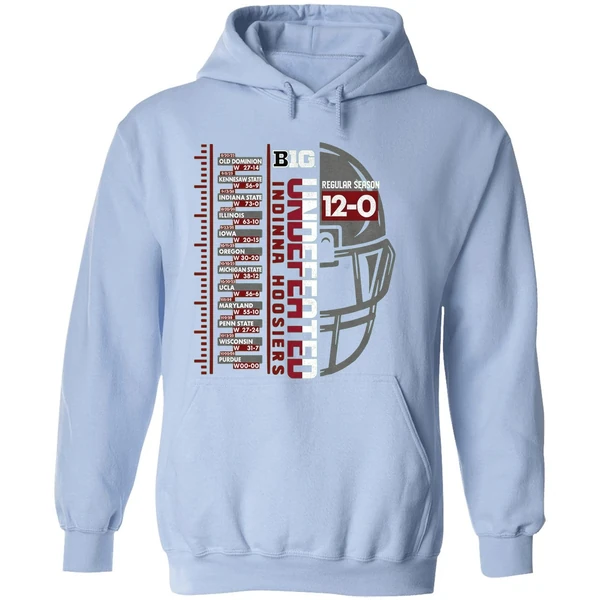 Indiana Hoosiers Big Ten Football Championship 2025 Undefeated Regular Season Hoodie - Image 4