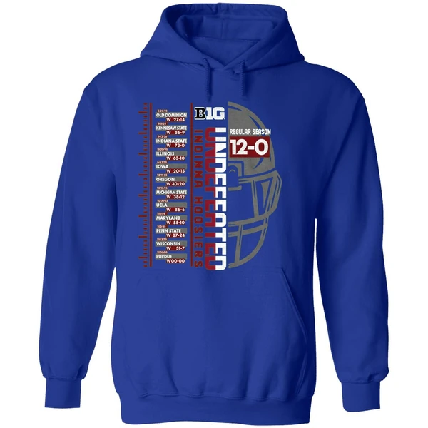 Indiana Hoosiers Big Ten Football Championship 2025 Undefeated Regular Season Hoodie - Image 7