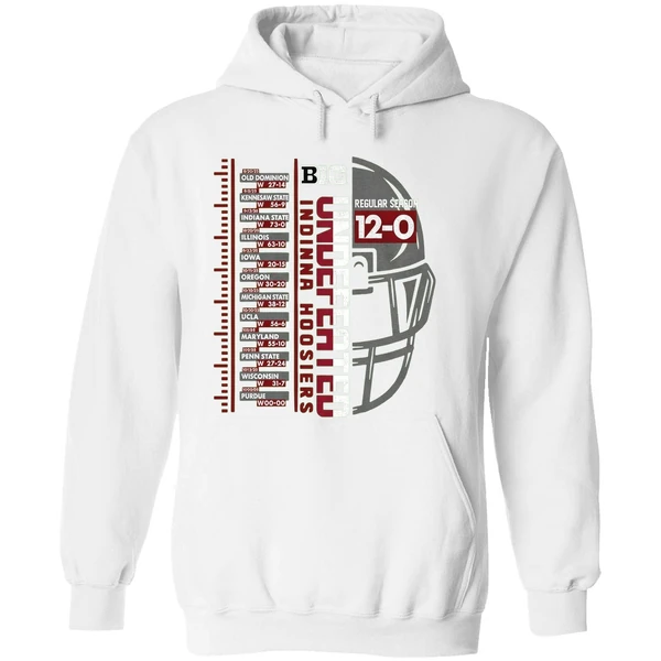 Indiana Hoosiers Big Ten Football Championship 2025 Undefeated Regular Season Hoodie - Image 8