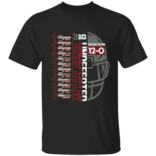 Indiana Hoosiers Big Ten Football Championship 2025 Undefeated Regular Season Shirt