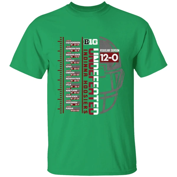 Indiana Hoosiers Big Ten Football Championship 2025 Undefeated Regular Season Shirt - Image 2