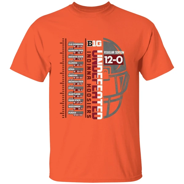 Indiana Hoosiers Big Ten Football Championship 2025 Undefeated Regular Season Shirt - Image 6