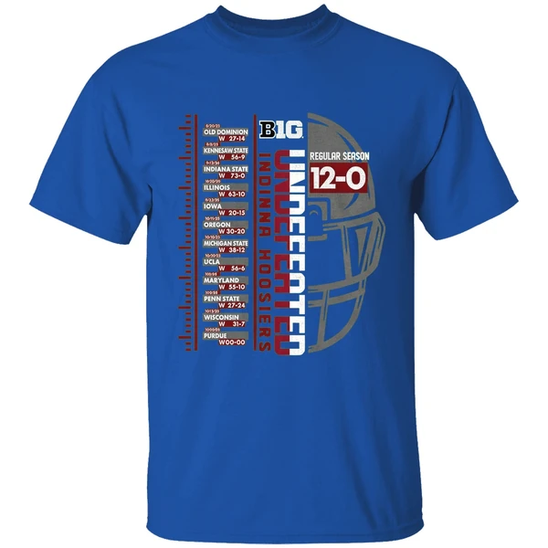 Indiana Hoosiers Big Ten Football Championship 2025 Undefeated Regular Season Shirt - Image 8