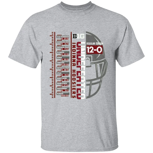 Indiana Hoosiers Big Ten Football Championship 2025 Undefeated Regular Season Shirt - Image 9