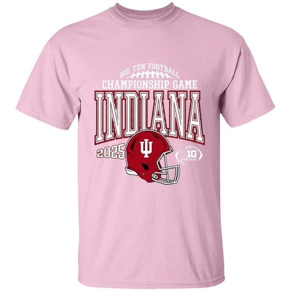 indiana hoosiers football 2025 big ten championship bound shirt lightpink