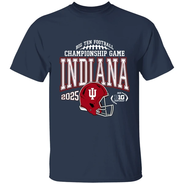 indiana hoosiers football 2025 big ten championship bound shirt navy