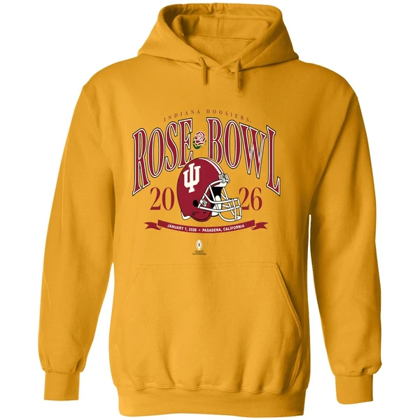 Indiana Hoosiers Football Helmet 2026 Rose Bowl Jan 1 2026 Hoodie
