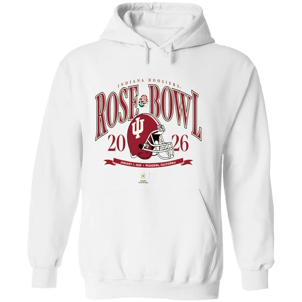 Indiana Hoosiers Football Helmet 2026 Rose Bowl Jan 1 2026 Hoodie - Image 8