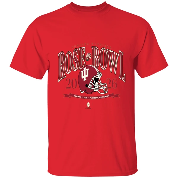 Indiana Hoosiers Football Helmet 2026 Rose Bowl Jan 1 2026 Shirt - Image 4