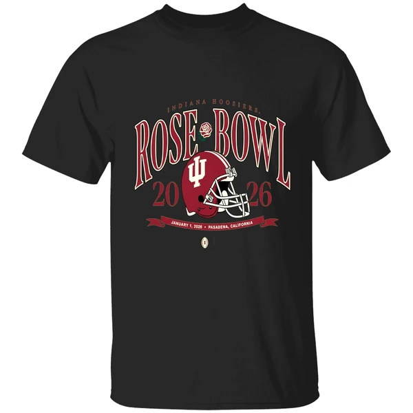 Indiana Hoosiers Football Helmet 2026 Rose Bowl Jan 1 2026 Shirt - Image 7