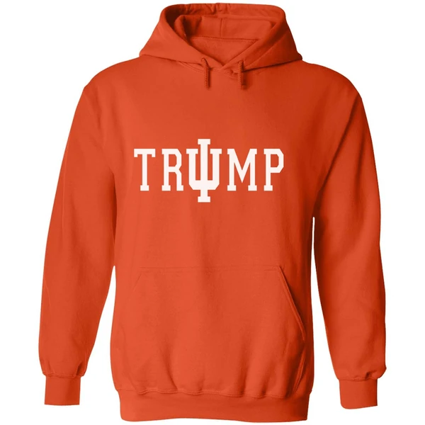 Indiana Hoosiers Football Trump Logo Hoodie - Image 6
