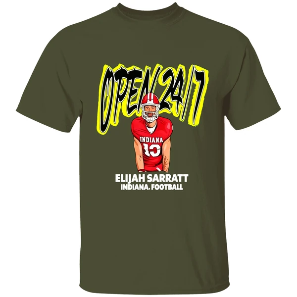 Indiana Hoosiers Gear Iu Football Elijah Sarratt Waffle House Shirt - Image 3