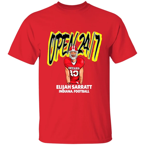 Indiana Hoosiers Gear Iu Football Elijah Sarratt Waffle House Shirt - Image 6