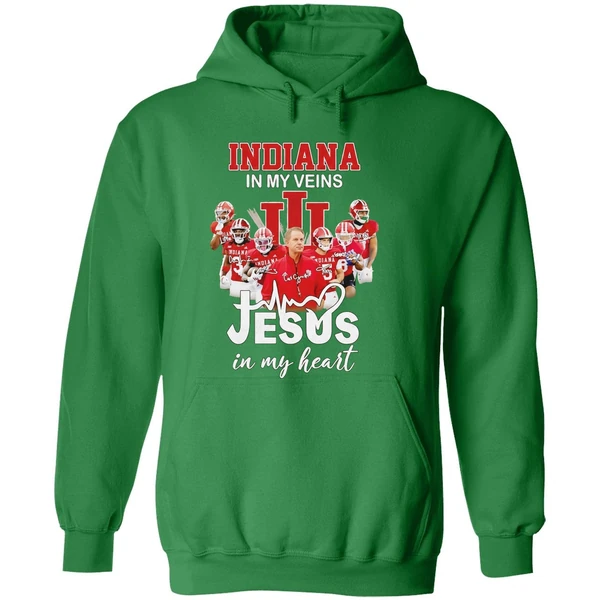 Indiana Hoosiers In Mt Veins Jesus In My Heart Players And Coach Hoodie - Image 2