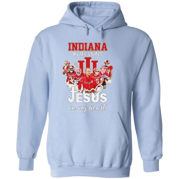 Indiana Hoosiers In Mt Veins Jesus In My Heart Players And Coach Hoodie - Image 4