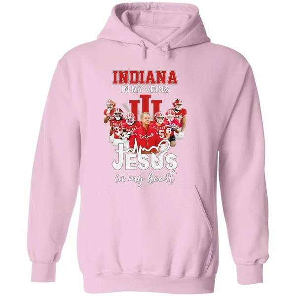 Indiana Hoosiers In Mt Veins Jesus In My Heart Players And Coach Hoodie - Image 5