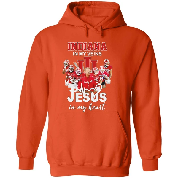 Indiana Hoosiers In Mt Veins Jesus In My Heart Players And Coach Hoodie - Image 6