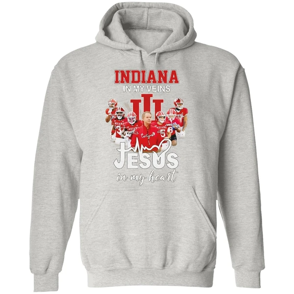 Indiana Hoosiers In Mt Veins Jesus In My Heart Players And Coach Hoodie - Image 9