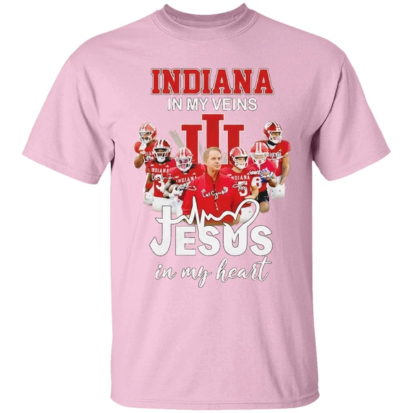 Indiana Hoosiers In Mt Veins Jesus In My Heart Players And Coach Shirt - Image 3
