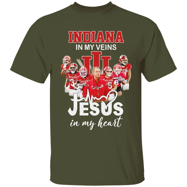Indiana Hoosiers In Mt Veins Jesus In My Heart Players And Coach Shirt - Image 4