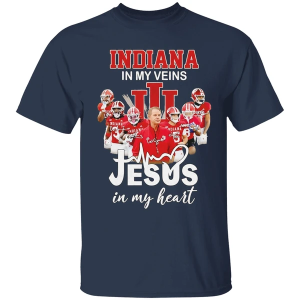 Indiana Hoosiers In Mt Veins Jesus In My Heart Players And Coach Shirt - Image 5