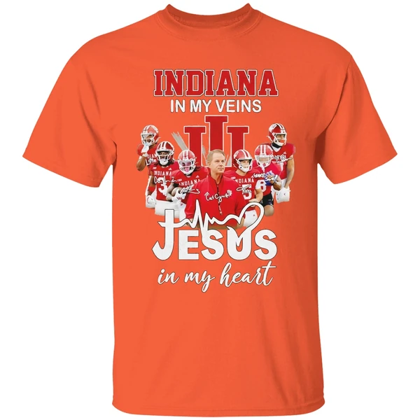 Indiana Hoosiers In Mt Veins Jesus In My Heart Players And Coach Shirt - Image 6