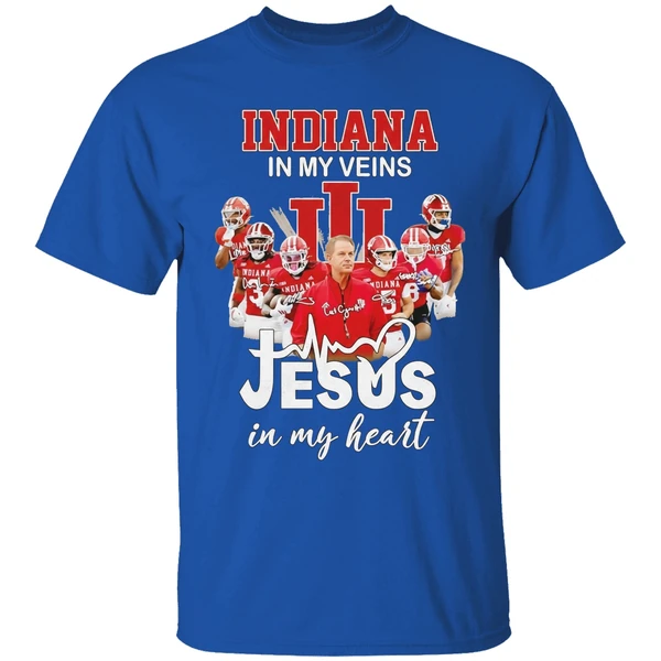 Indiana Hoosiers In Mt Veins Jesus In My Heart Players And Coach Shirt - Image 8