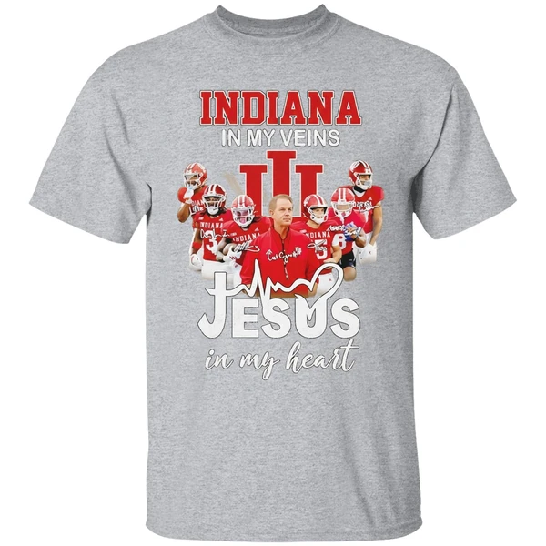 Indiana Hoosiers In Mt Veins Jesus In My Heart Players And Coach Shirt - Image 9