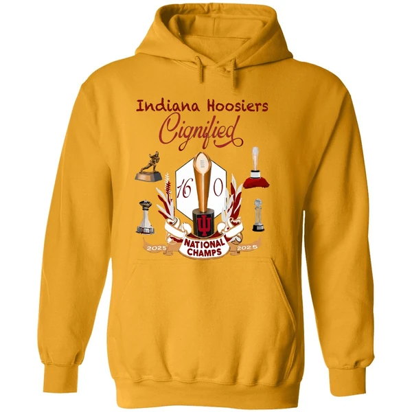 Indiana Hoosiers National Champions 2025 2026 Trophy 16 0 Perfect Hoodie
