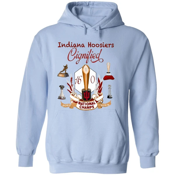 Indiana Hoosiers National Champions 2025 2026 Trophy 16 0 Perfect Hoodie - Image 4