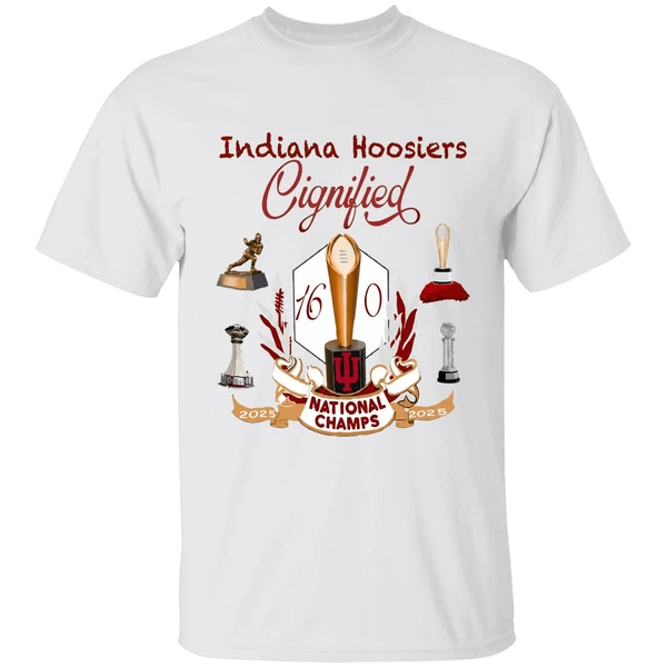 Indiana Hoosiers National Champions 2025 2026 Trophy 16 0 Perfect Shirt