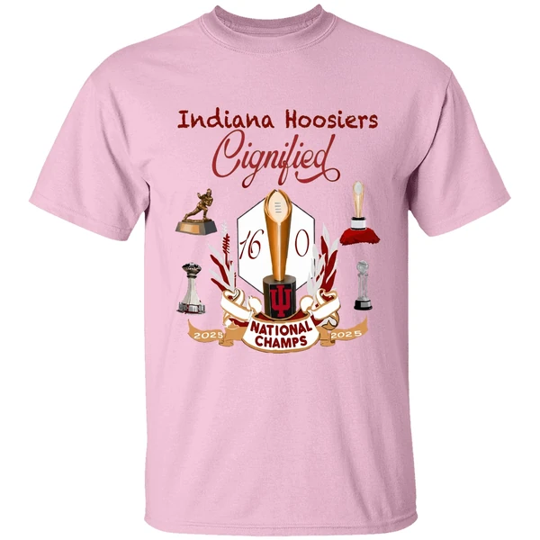 Indiana Hoosiers National Champions 2025 2026 Trophy 16 0 Perfect Shirt - Image 2