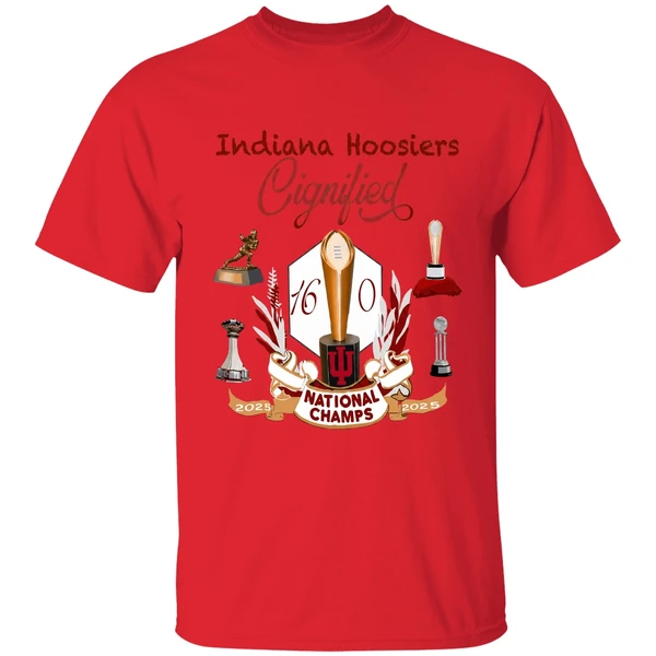 Indiana Hoosiers National Champions 2025 2026 Trophy 16 0 Perfect Shirt - Image 4