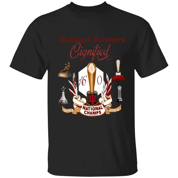 Indiana Hoosiers National Champions 2025 2026 Trophy 16 0 Perfect Shirt - Image 7