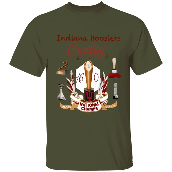 Indiana Hoosiers National Champions 2025 2026 Trophy 16 0 Perfect Shirt - Image 9