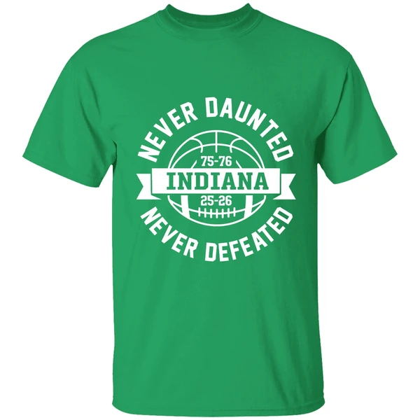 Indiana Hoosiers Never Daunted Never Defeated Indiana 75 76 Basketball Shirt - Image 2
