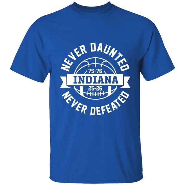 Indiana Hoosiers Never Daunted Never Defeated Indiana 75 76 Basketball Shirt - Image 8