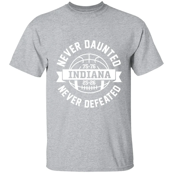 Indiana Hoosiers Never Daunted Never Defeated Indiana 75 76 Basketball Shirt - Image 9