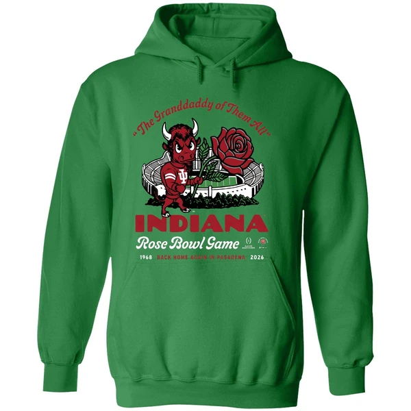 Indiana Hoosiers The Grandaddy Of Them All 2026 Rose Bowl Hoodie - Image 2