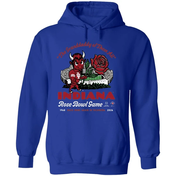 Indiana Hoosiers The Grandaddy Of Them All 2026 Rose Bowl Hoodie - Image 7