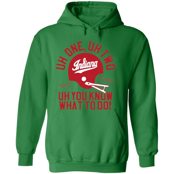 Indiana Hoosiers Uh One Uh Two Uh You Know What To Do Helmet Hoodie - Image 2