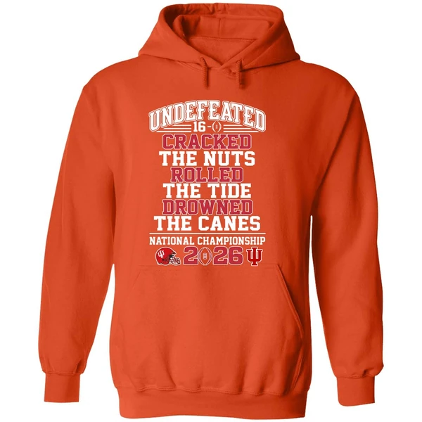 Indiana Hoosiers Undefeated 16 0 Cracked The Nuts Rolled Hoodie - Image 6