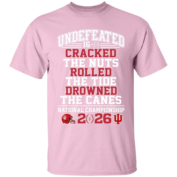 Indiana Hoosiers Undefeated 16 0 Cracked The Nuts Rolled Shirt - Image 3