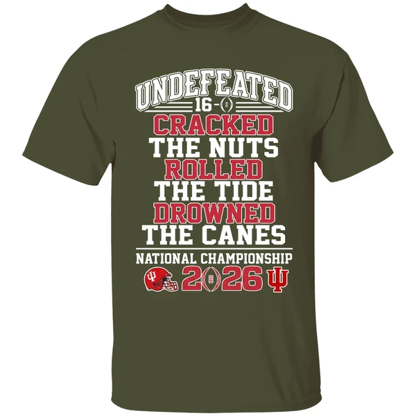 Indiana Hoosiers Undefeated 16 0 Cracked The Nuts Rolled Shirt - Image 4
