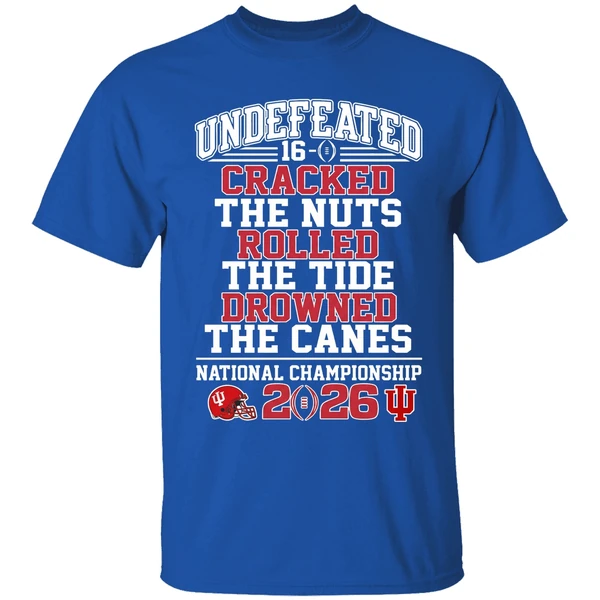 Indiana Hoosiers Undefeated 16 0 Cracked The Nuts Rolled Shirt - Image 8