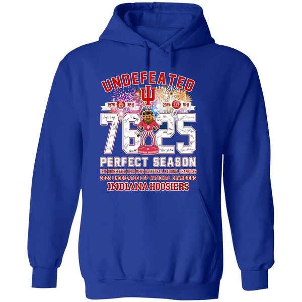 Indiana Hoosiers Undefeated 1976 2025 Perfect Season Hoodie - Image 7