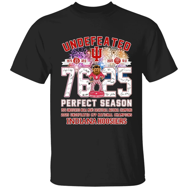 Indiana Hoosiers Undefeated 1976 2025 Perfect Season Shirt